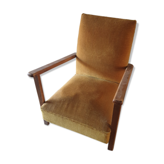 Scandinavian velvet armchair