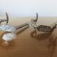 Pair of aluminum patères Art Deco 30 years 40