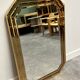 Octagonal Wall Mirror with Faceted Stained Glass Rim from Schöninger, 1970s