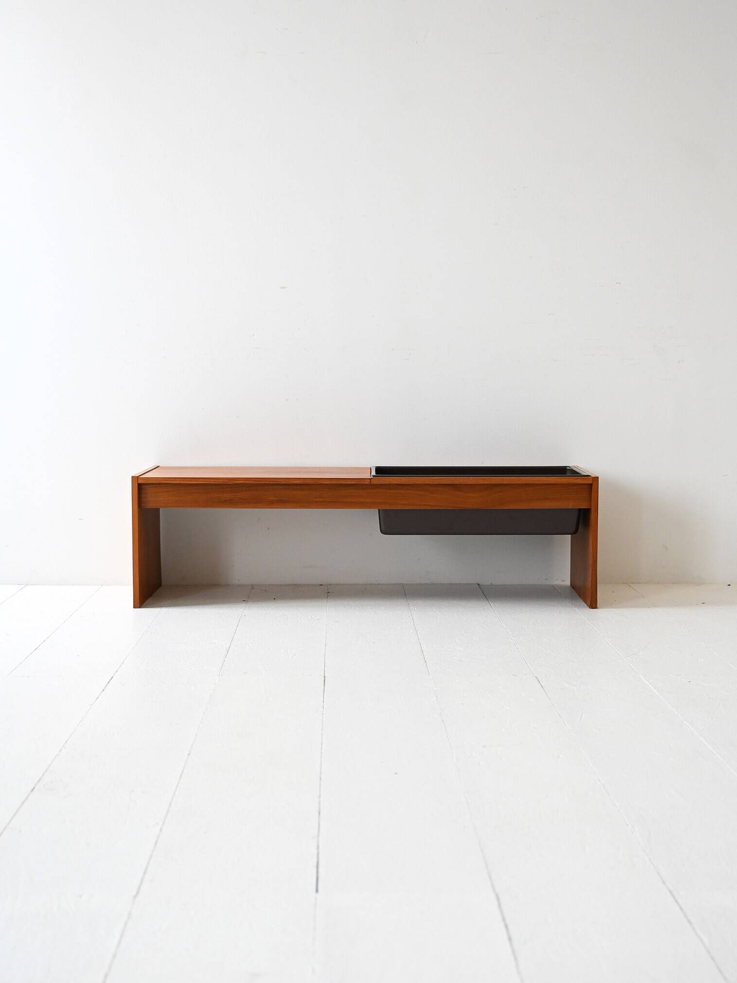 Table basse, jardinière scandinave en teck, années 1960