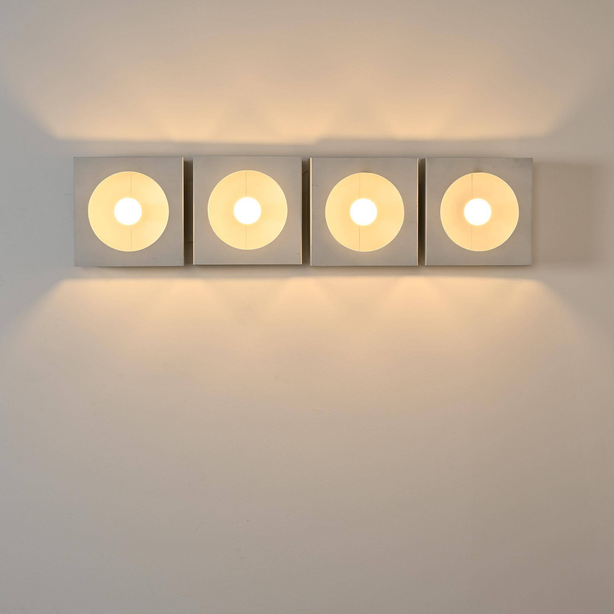 Set of 4 wall lights 2091 by Guy Bertrand for Disderot, circa 1965.