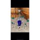 Vintage 1980s multicolor murano glass chandelier