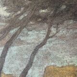 Pastel landscape under glass signed Henri Marchal