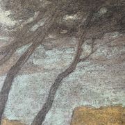 Tableau paysage en pastel sous verre signé Henri Marchal