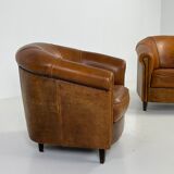 Set of 2 club armchairs
