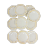 Set of 10 Moulin des loups soup plates