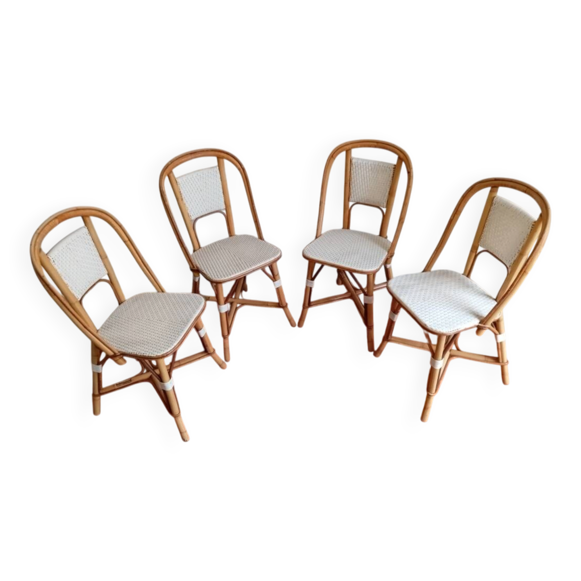 Set of 4 bistro chairs Maison Drucker from the 1990s.