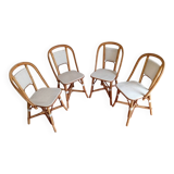 Set of 4 bistro chairs Maison Drucker from the 1990s.