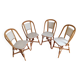Set of 4 bistro chairs Maison Drucker from the 1990s.