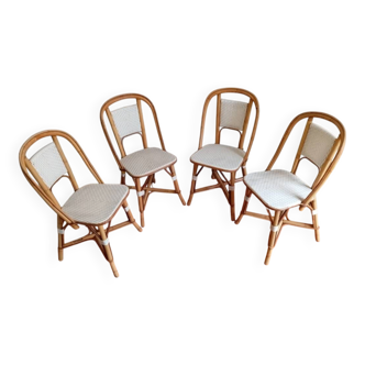 Set of 4 bistro chairs Maison Drucker from the 1990s.