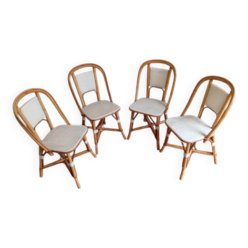 Set of 4 bistro chairs Maison Drucker from the 1990s.