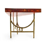 Decomposed coffee table in fractal resin signed Henri Fernandez