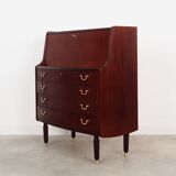 Secrétaire en acajou, design danois, années 1970, fabricant : PMJ Viby J