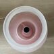 Pair of frosted pink glass mushroom lamps