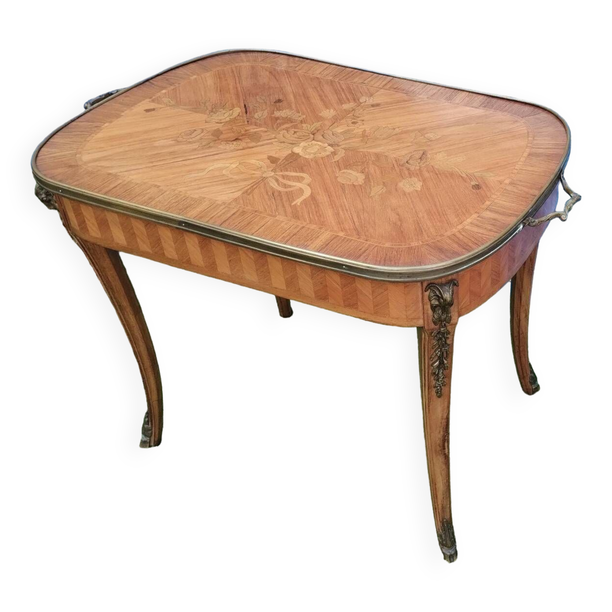 Louis XV style marquetry table
