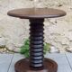 Round side table in turned wood