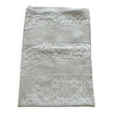 Nappe vintage rectangulaire crochet blanc