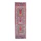 1970s Vintage Turkish Oushak Handmade Wool Cotton Pink Runner Rug 86x286