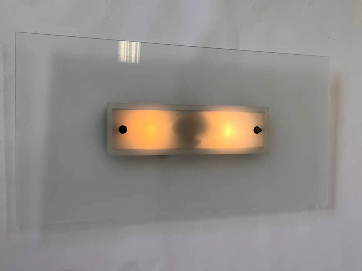 Pair of design midcentury wall or ceiling lamps/flushmounts - 1970s