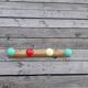 Vintage wall coat rack - Wood and plastic - 1970s