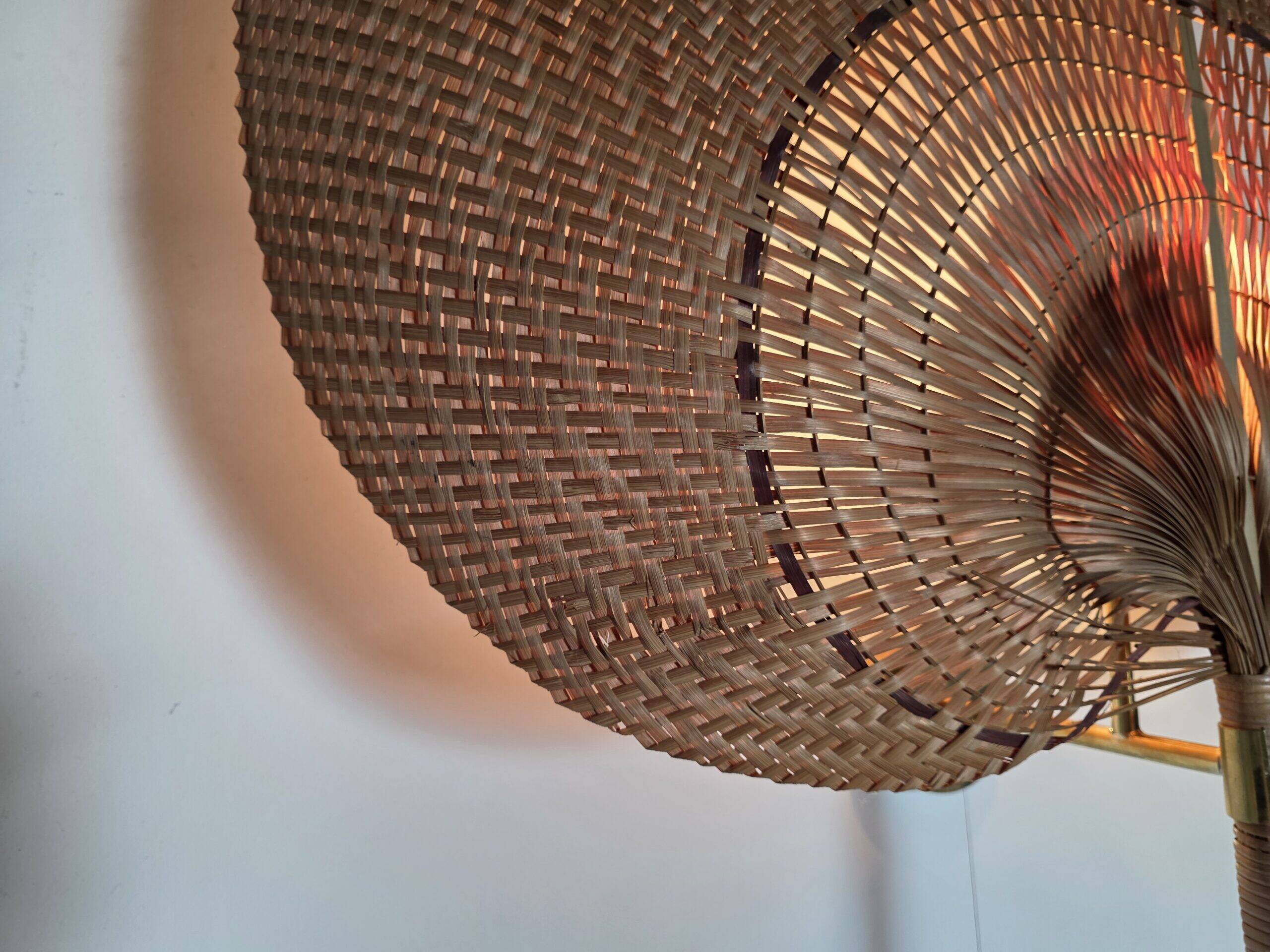 Large Vivai del Sud leaf-shaped wall sconce, Italy, circa 1970