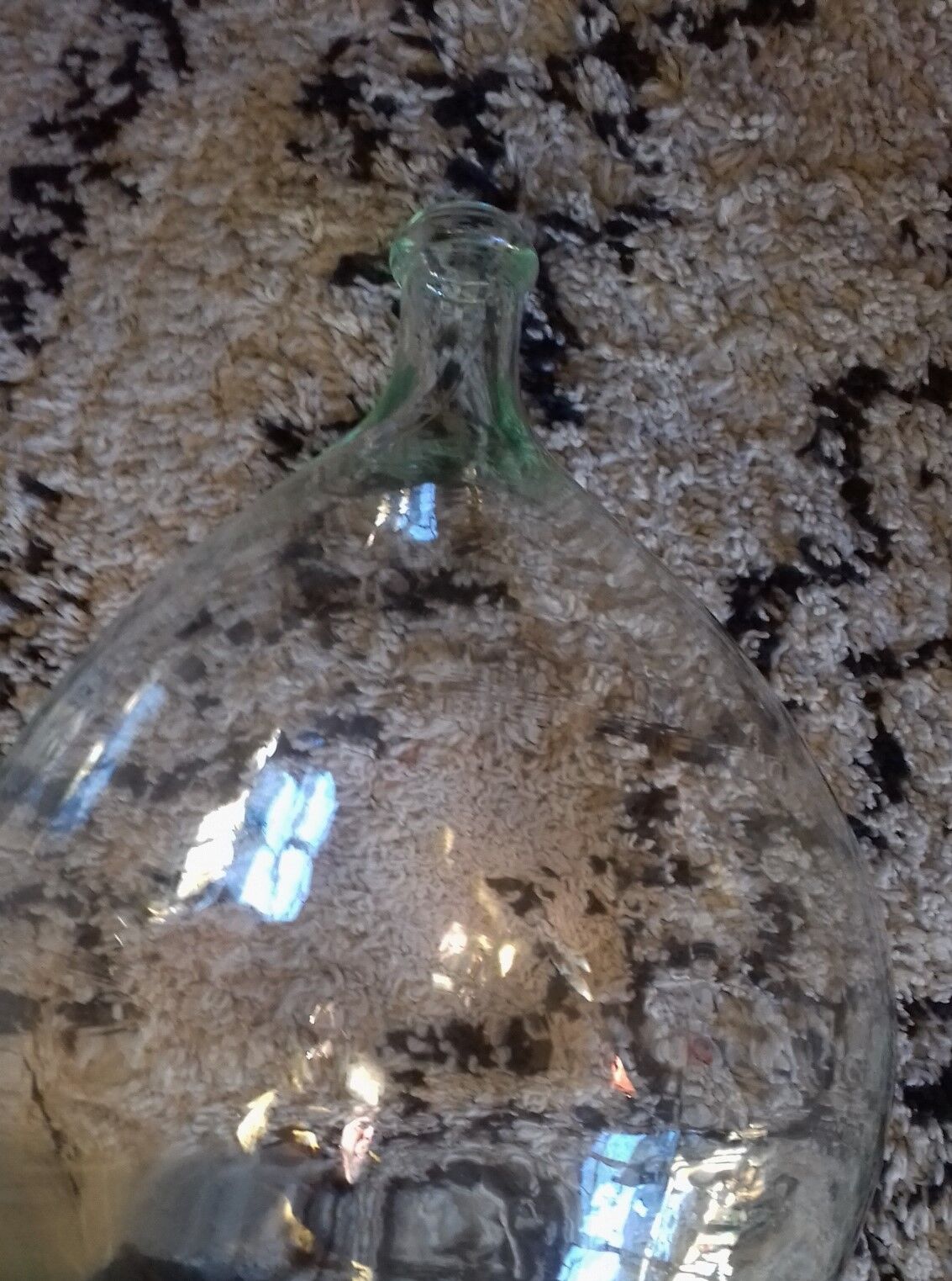 Transparent glass demijohn 15 L canister
