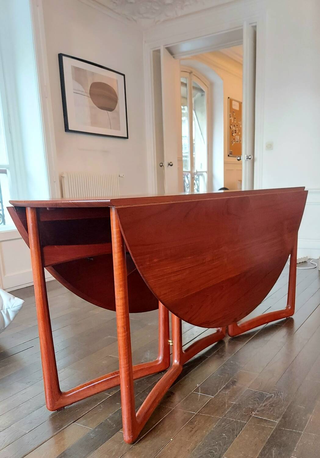 Extremely rare - Danish 20/59 vintage Drop Leaf table in teak by Peter Hvidt and Orla Mølgaard Nielsen for France & Søn - 6 - 8 people