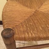 Ancient wooden and straw stab