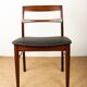 4 Danish chairs in rosewood and new leatherette by Henning Kjaernulf 1960.