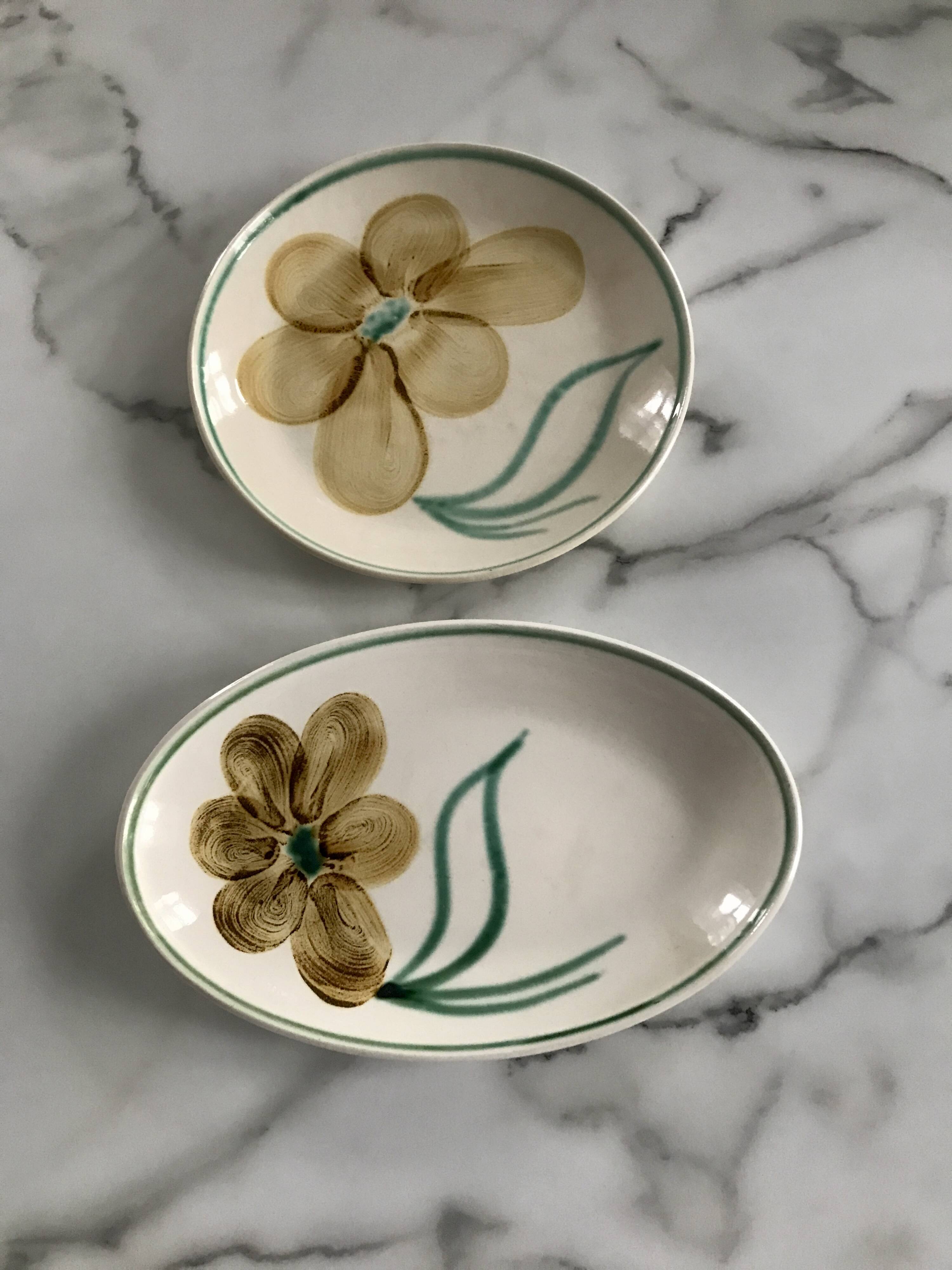 Small vintage ceramic dishes Salins France