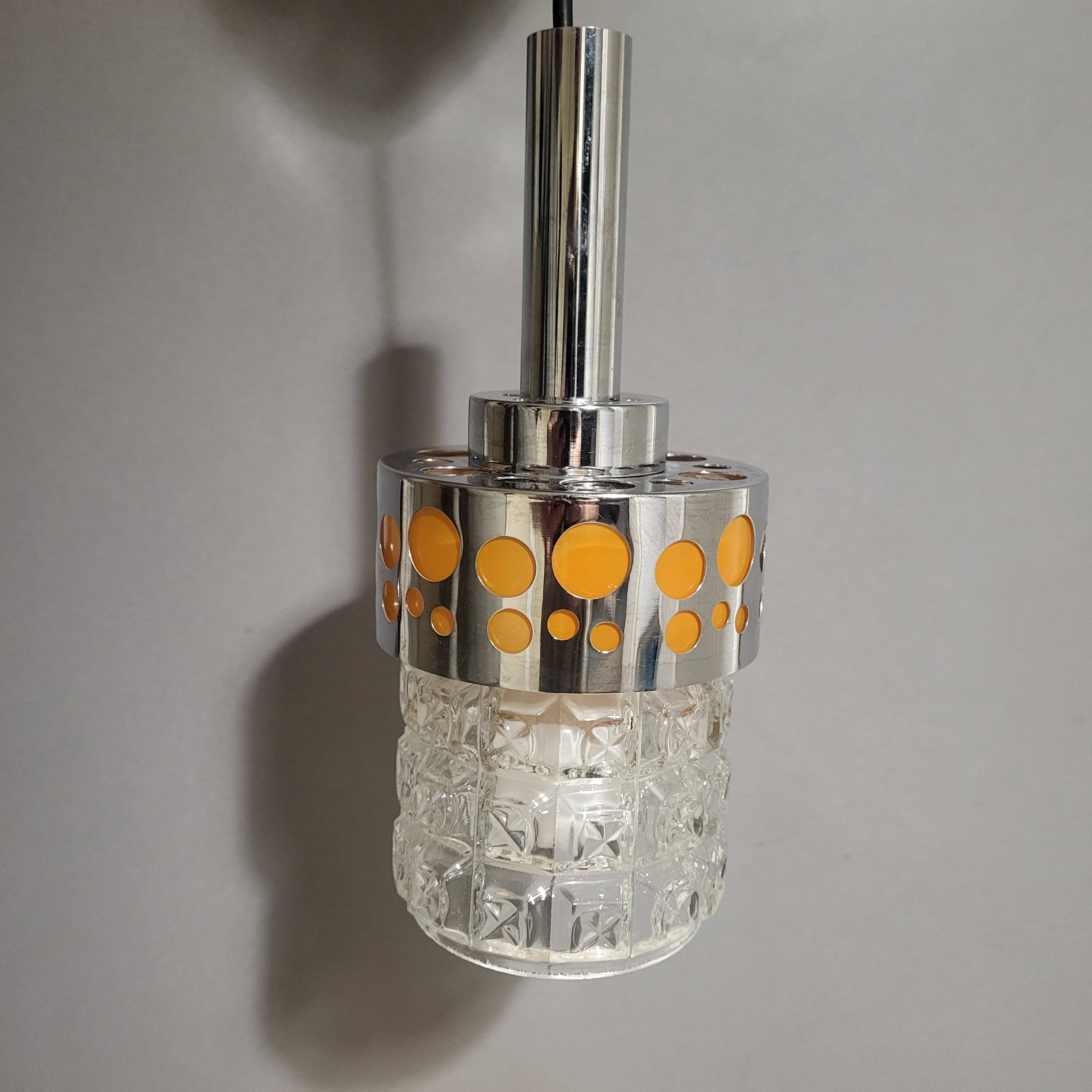 Raak suspension, space age chrome orange