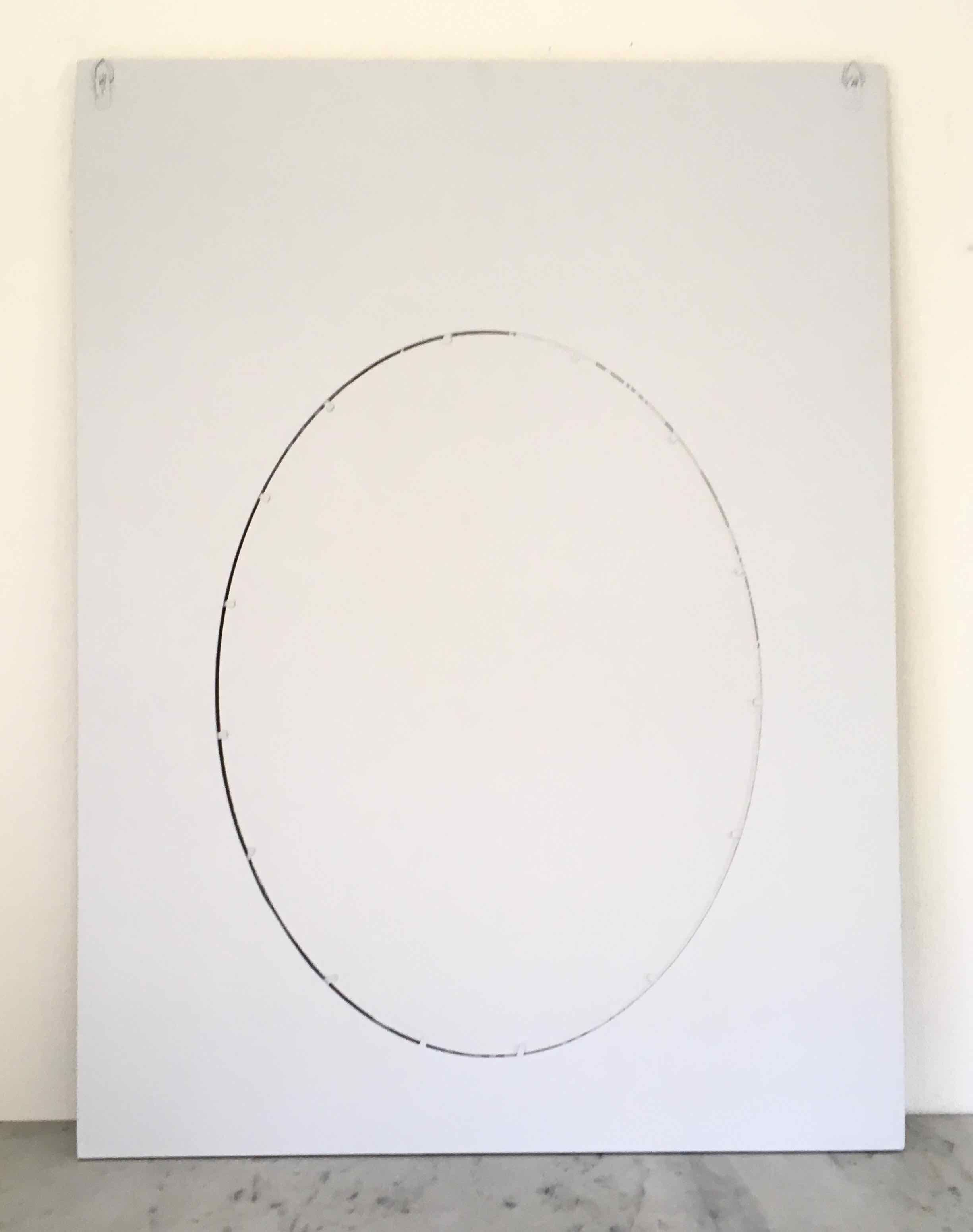 Oval mirror wood frame