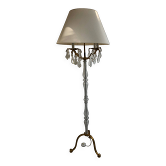 Baccarat crystal floor lamp 1.60m vintage 1965