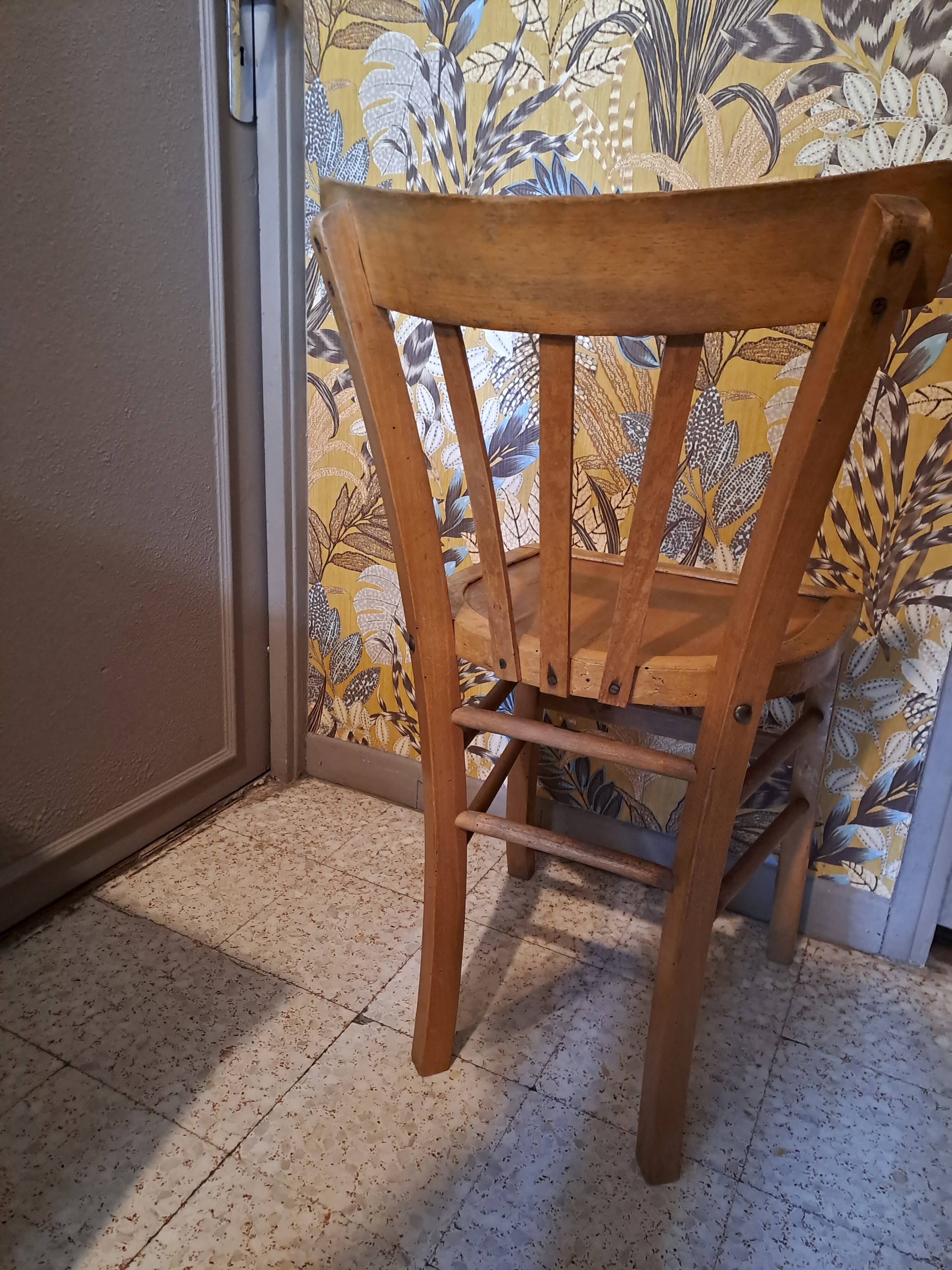 Bistrot chair blond wood 1950