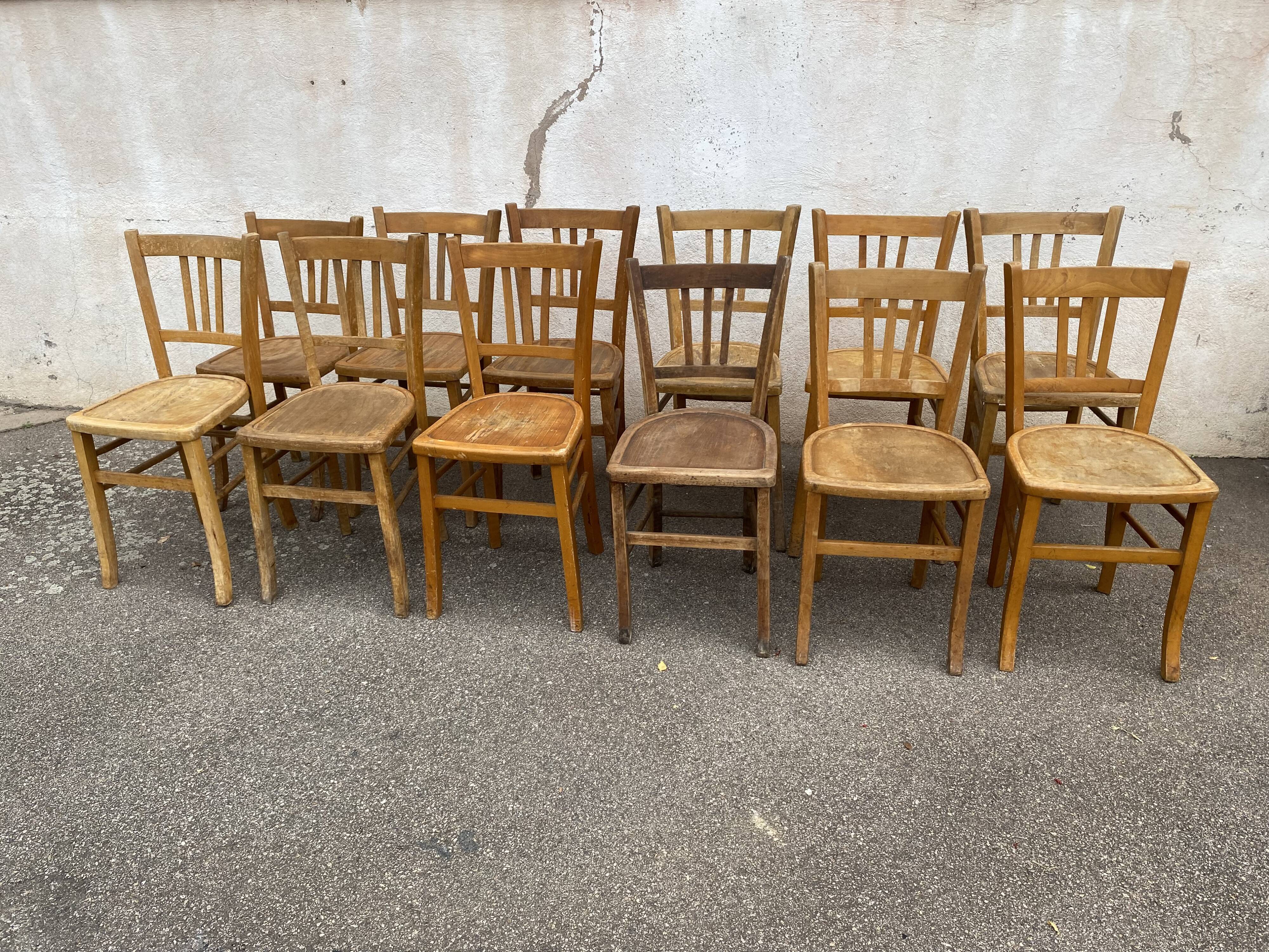 Set of 12 bistro chairs