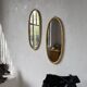 Pair of oval mirrors 1900 gilded stucco