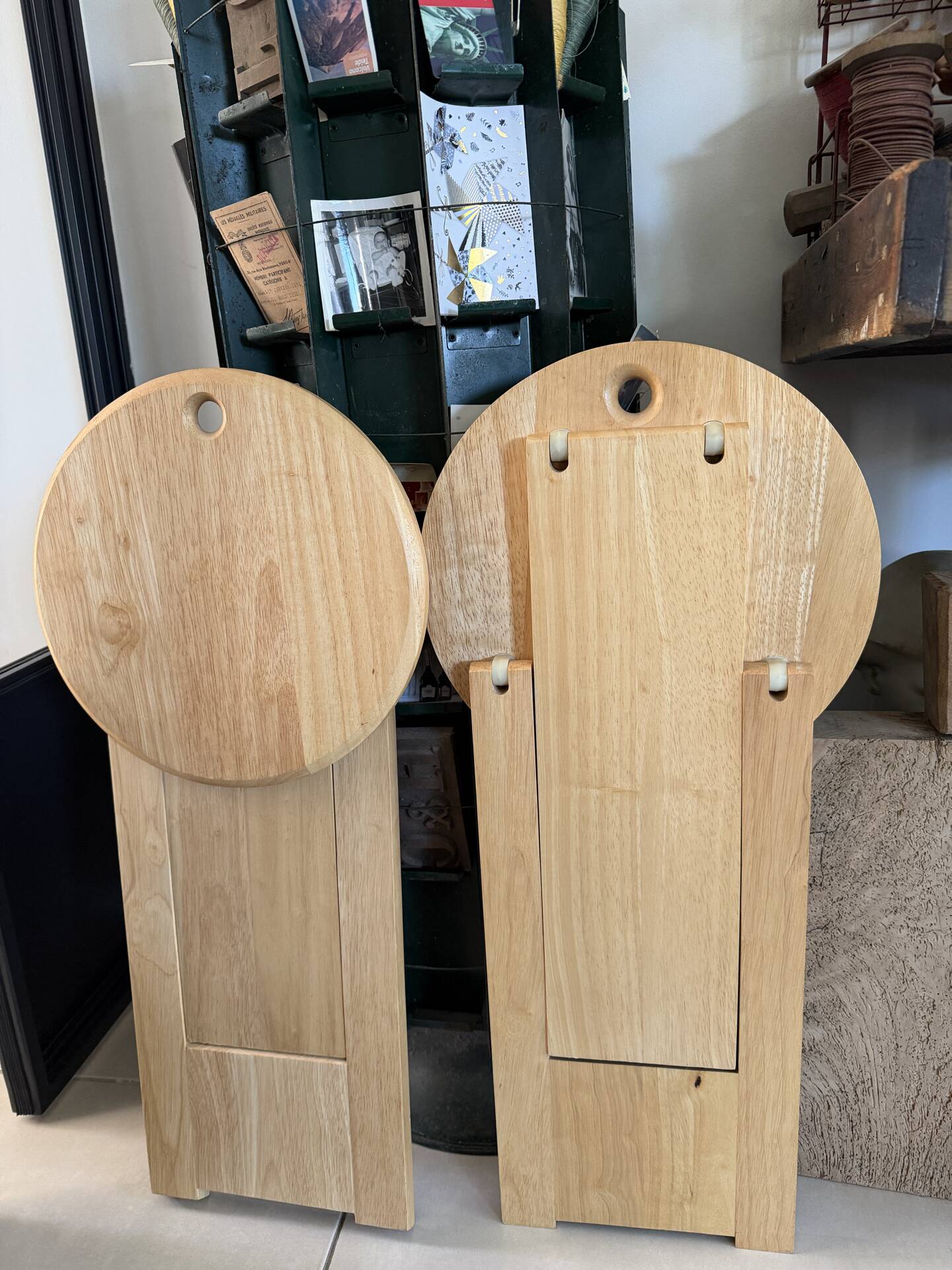 Pair of folding stools "Suzy" – Adrian Reed 1980