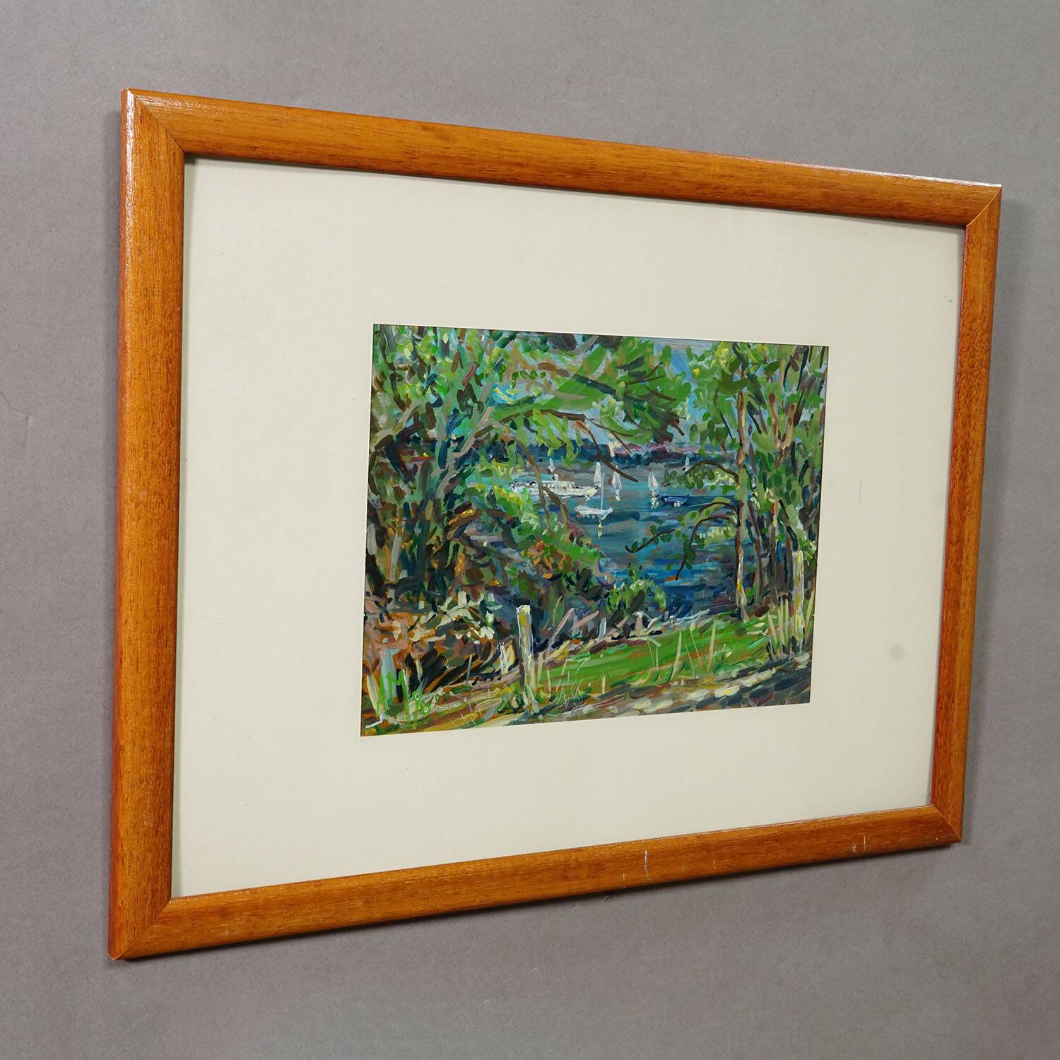 Oil painting by Alexander Michael - Chiemsee near Mittendorf 1990