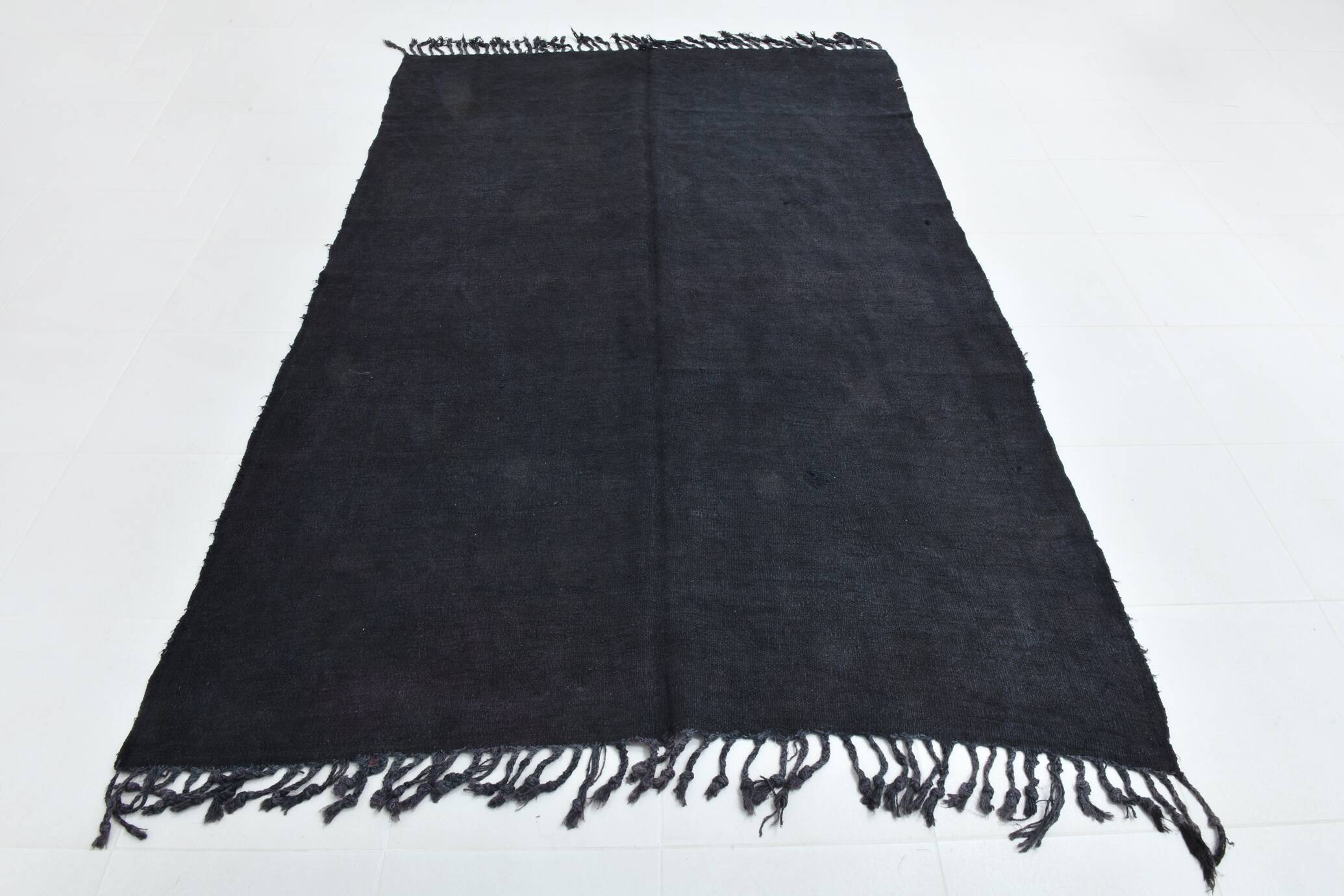 Vintage Dark Blue Turkish kilim Rug, 171x264Cm