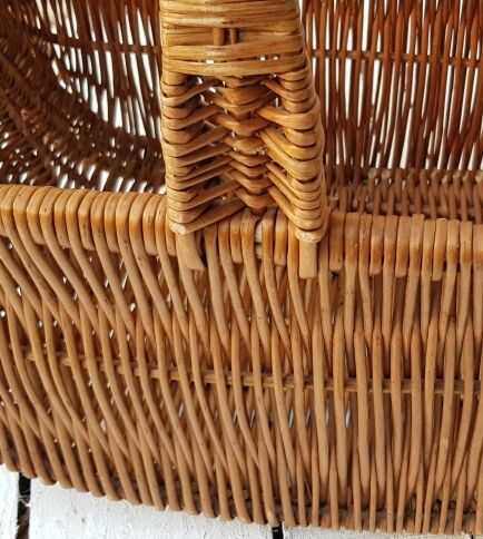70s wicker basket