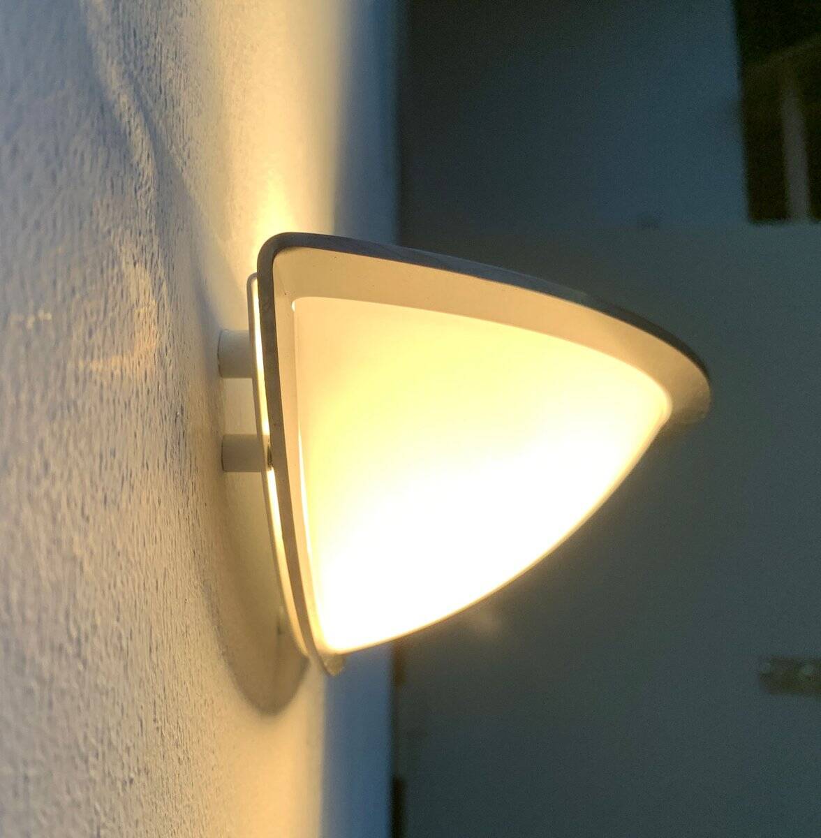 Postmodern German wall lamps from the space age by Glashütte Limburg, set of 2