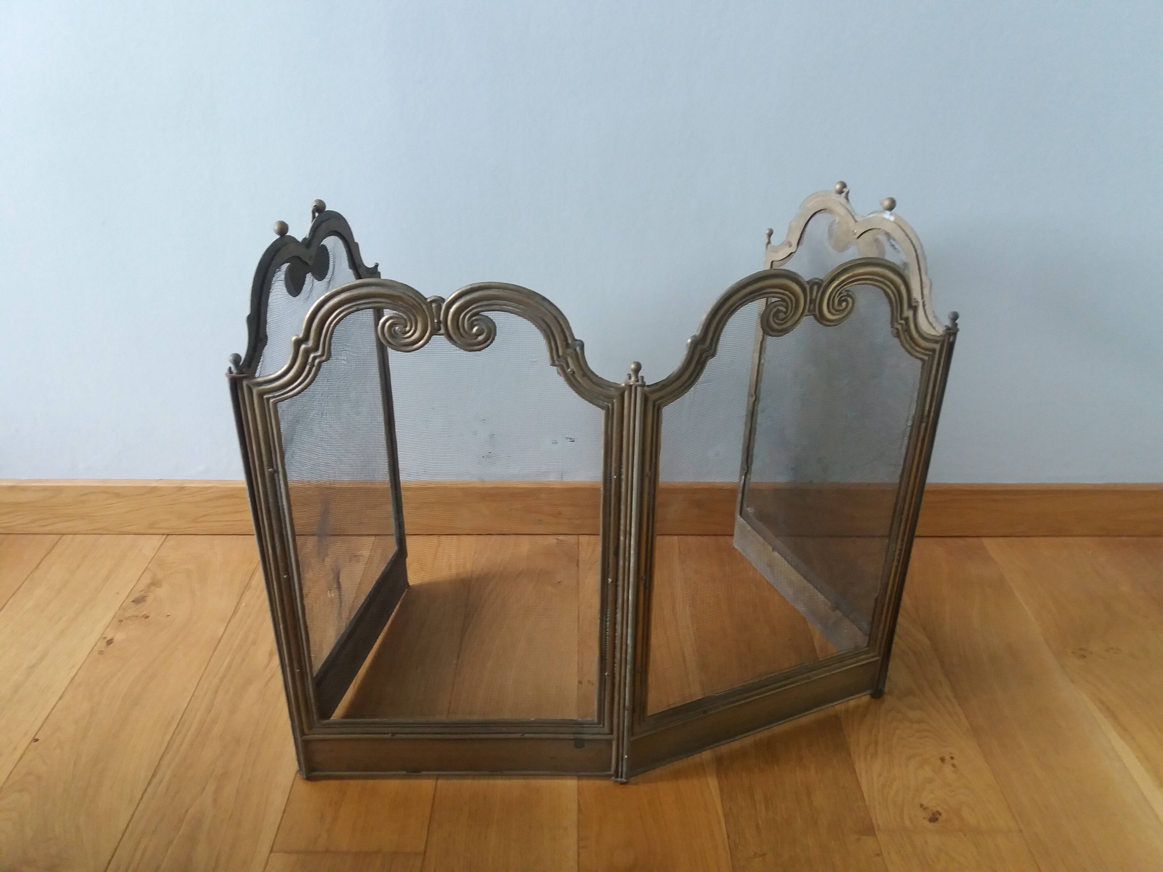 Fire screen fireplace screen 4 leaves