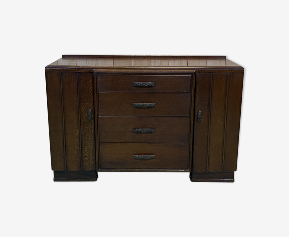 Enfilade art déco en chêne des années 1930