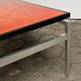 Glass coffee table by Jean René Talopp, 1970s