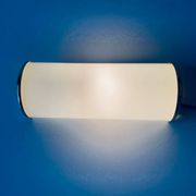 Brass and glass wall light