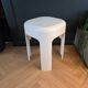 Stool - Vintage white plastic side table