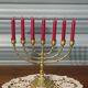 Golden brass chandelier from Israel