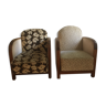 Pair of club armchairs two positions 30