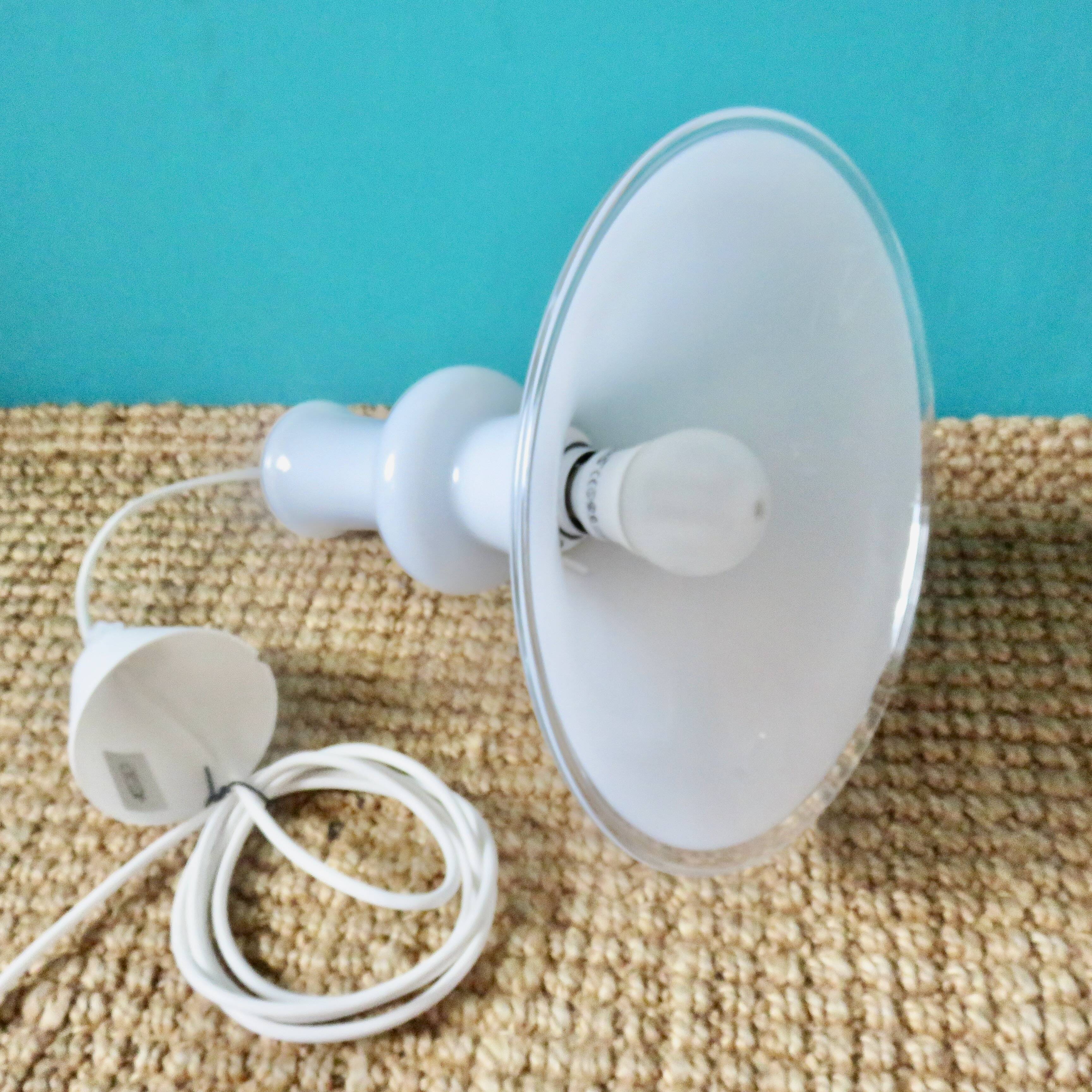 Opal glass pendant lamp by Mickael Bang for Holmegard. Denmark 1972