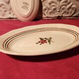 Pair of Armelle Sarreguemines hand-painted dishes